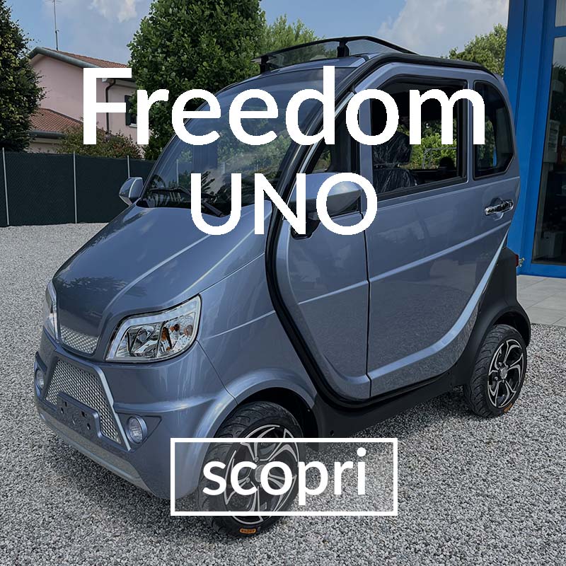 veicoli elettrici - auto minicar scooter cabinato 4 ruote anziani disabili senza patente